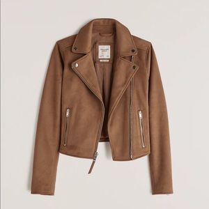 Abercrombie Vegan Suede Moto Jacket